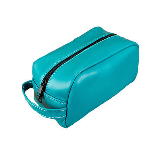 Vintage National Style Panelled PVC Waterproof <b>Travel</b> <b>Cosmetic</b> <b>Bag</b> with Zipper Hasp Closure Soft Handle Large Capacity Portable - Product Image 4