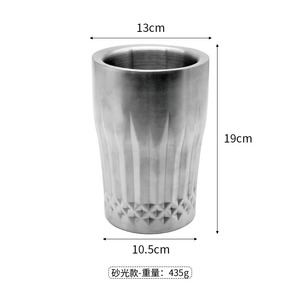 Cubo de hielo metálico de doble pared, perfecto para uso en hoteles de lujo, resorts y restaurantes de alta gastronomía. - Product Image 2