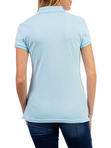 เสื้อเชิ้ตแขนสั้นสีม่วงสำหรับผู้หญิง แบรนด์สั่งทำพิเศษ คอปกแบบพับได้ ทรงปกติ ผ้าเจอร์ซีย์ถัก 100% คอตตอน คุณภาพสูง - Product Image 5