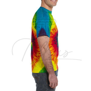 Camisetas de Diseño Personalizadas al por Mayor con Estampado Tie Dye para Hombre, Camisetas de Algodón Lisas para Hombre - Product Image 2