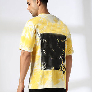 Meilleur prix en ligne T-shirt col rond de haute qualité pour le fitness et la course décontractée 100% coton uni design personnalisé motif surdimensionné - Product Image 3