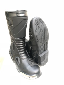Chaussures de moto pour hommes avec impression de logo personnalisée, vêtements de sport, vente chaude, nouvelles bottes en cuir confortables pour motards - Product Image 2