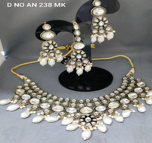 มอยซาไนต์เลียนแบบไข่มุกธรรมชาติคลาสสิกสร้อยคอพร้อมดีไซน์ดอกไม้เครื่องประดับวันครบรอบแต่งงานของผู้หญิงรุ่นอัน 238 - Product Image 2