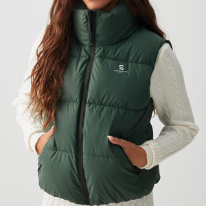 Plus Size <b>Women</b> Puffer <b>Vest</b> Nylon Warm Padding Breathable Sleeveless <b>Down</b> Jacket Custom Logo Casual Personalized Fabric OEM OEM - Product Image 1