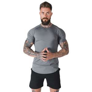 Camiseta Deportiva de Algodón 100% con Logotipo Personalizado, de Secado Rápido, para Correr, Hacer Ejercicio, Gimnasio, Deporte, Ajuste Holgado, para Hombre - Product Image 1