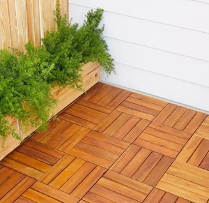TBD T4A1 Revêtement de sol extérieur moderne de haute qualité Durable résistant aux intempéries antidérapant 19mm d'épaisseur 4 lattes Texture solide Pont en bois - Product Image 5