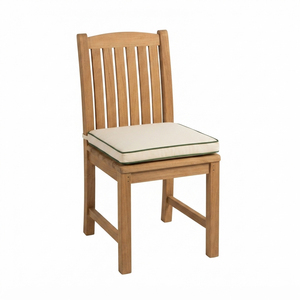 Silla de Comedor de Madera de Teca Sólida para Exteriores, Modelo Astera, Respaldo Recto, Asiento Acolchado, Resistente a la Intemperie, para Hoteles y Resorts - Product Image 1