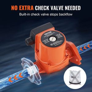 Pompe de circulation pour système HVAC domestique UPS15-58FC 110V 82W 17 GPM à 3 vitesses, pompe de recirculation d'eau chaude avec bride NPT de 1 pouce - Product Image 3