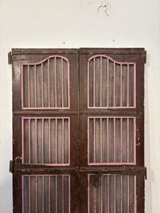 Arco de puerta de madera y hierro Jali antiguo, decoración rústica para el hogar, para entrada o portón, artesanía india recuperada de templo - Product Image 4