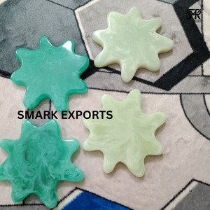 Modern Resin Craft Decorative <b>Coaster</b> <b>Set</b> Handmade Abstract Flower Design Luxury Table Accessories and Gift Item - Product Image 5