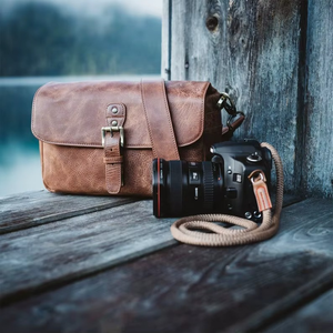 Crunch Leather <b>Camera</b> <b>Bag</b> DSLR Satchel <b>Bag</b>, Shoulder <b>Camera</b> <b>Bag</b>, <b>Camera</b> Protect Portable Outdoor Travel Photography <b>Camera</b> <b>Bag</b> - Product Image 5