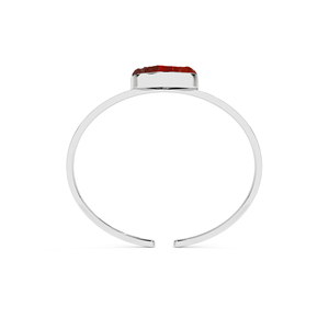 925 Sterling Silver Twister <b>Bracelet</b> <b>Garnet</b> Gemstone Rough Shape Natural Bezel Setting Trendy High Finish Unisex Women Party - Product Image 4