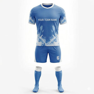Custom Sublimated Soccer Jersey Set Men's <b>Red</b> Black Gradient 100% Polyester Moisture Wicking Short Sleeve Uniforms Adult Size - Product Image 2