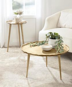 Bandeja Decorativa de Metal Dorado de Lujo, Mesa Redonda Moderna para Servir, Mesa de Centro, Decoración para el Hogar - Product Image 4