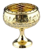 Quemador de resina de incienso de caldero de latón con semillas de carbón de madera aromaterapia ambiente Bakhoor quemador características perfumadas - Product Image 4