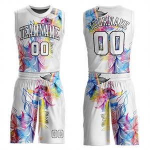 ชุดบาสเก็ตบอลสำหรับเด็กและผู้ชาย ชุดวอร์มตาข่ายแบบกำหนดเอง เสื้อยืด กางเกงขาสั้นมีกระเป๋า ชุดลายกราฟิกสำหรับใส่เล่นบาสเก็ตบอลที่บ้าน - Product Image 1