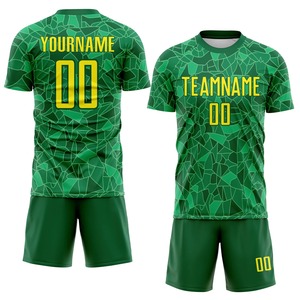 ชุดฟุตบอล เสื้อและกางเกงขาสั้นสำหรับผู้ชาย ชุดทีม แห้งเร็ว ระบายอากาศได้ดี ชุดกีฬาฟุตบอลแบบสั่งทำ - Product Image 1
