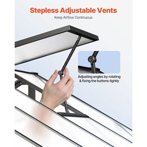 Serre de jardin en polycarbonate de style Alumi Pavilion 8 x 14 pieds avec 2 fenêtres de ventilation et porte à charnières, serre extérieure - Product Image 4