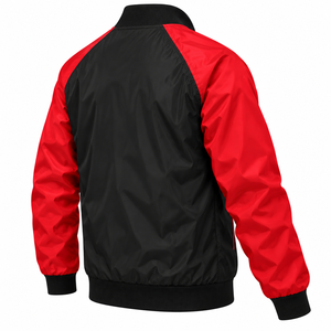 Veste coupe-vent pour homme avec logo personnalisé, style chic Y2K, streetwear, manches raglan, veste bomber, vêtements d'extérieur de mode haut de gamme pour homme - Product Image 6