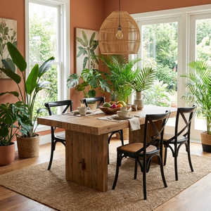 Silla de Comedor Moderna de Estilo Escandinavo Costero, Estructura de Madera de Nogal Macizo, Asiento Tapizado en Lana, Muebles para Comedor - Product Image 6