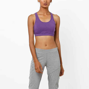 Women's <b>Purple</b> Sleeveless <b>Tank</b> <b>Top</b> Solid Color Scoop Neck Knitted Breathable Casual Wear - Product Image 6