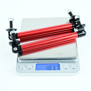 Barres de support réglables pour séparateur de pare-chocs avant de voiture en aluminium 75/100/150 mm, adaptées à la plupart des véhicules, rouge (2 pièces) - Product Image 6