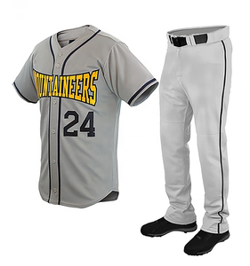 Wholesale Custom <b>Baseball</b> Uniform <b>Set</b> 100% Polyester Anti-Bacterial Quick Dry Breathable Sportswear for Adults - Product Image 4