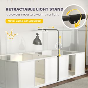 Supporto per luce retrattile regolabile in altezza per porta, Tappetino impermeabile per pipì - Cuccia per cani di taglia media, Mobili per animali domestici - Product Image 3