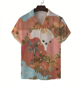 เสื้อฮาวายลายดอกพิมพ์สีสันสดใสสำหรับผู้ชาย ผ้าเรยอน ลดราคาสุดคุ้มช่วงซัมเมอร์ - Product Image 2