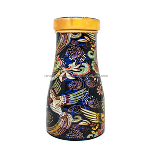 Alta demanda esmalte impreso Ayurveda beneficios para la salud tarro de agua de cobre y jarra para dormitorio en diseño y tamaño personalizados - Product Image 1