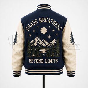 Veste universitaire personnalisée pour homme, veste bomber, veste de baseball oversize, streetwear, fabricant OEM - Product Image 2