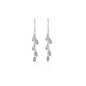 Boucles d'oreilles créoles en argent style indien avec accents de diamants, bijoux en argent sterling 925 pour femmes et jeunes filles, à porter lors de mariages et de fêtes - Product Image 1