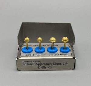 Dental Implant Diamond Golden Lateral Approach <b>Reamer</b> Bur Bone Shape Sinus Lift Instrument Set Stainless Steel By Grip Surgical - Product Image 4