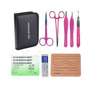 Tampon de suture chirurgicale Oem en acier inoxydable, marque privée, kit de suture pour la formation en chirurgie, instruments médicaux chirurgicaux en silicone - Product Image 1