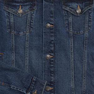 เสื้อแจ็คเก็ตยีนส์ผู้ชายทรงโอเวอร์ไซส์ คลาสสิค ติดกระดุม มีกระเป๋าหน้าอก ทรงหลวม สไตล์บอยเฟรนด์ - Product Image 3