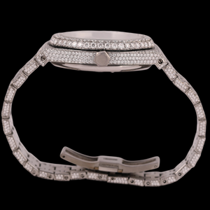 Reloj de Pulsera Premium para Hombre con Diseño Único, Esfera Redonda de Moissanita, Números Arábigos, Totalmente Cubierto de Piedras y con Función de Fecha Automática - Product Image 5