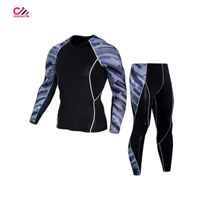 Nuevo Conjunto de Compresión para Hombre al por Mayor, Color Sólido, Estilo Casual, Conjunto de Dos Piezas en Oferta - Product Image 1