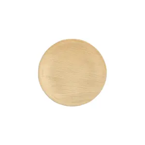 Natural and Biodegradable Areca Palm Leaf Disposable Plates -Compostable Bamboo Wood Look Like Round Disposable Plates