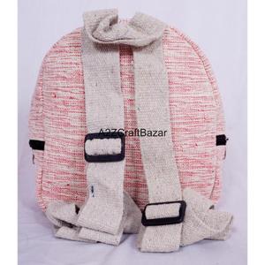 กระเป๋าเป้สะพายหลังทำมือ ยูนิเซ็กซ์ วินเทจ น้ำหนักเบา 20 ลิตร ผ้าฝ้าย สำหรับตั้งแคมป์ ว่ายน้ำ ปิดด้วยซิป สายสะพายโค้งมน นุ่มสบาย - Product Image 3