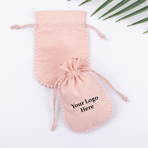 Customisable Organic Double <b>Drawstring</b> Jewelry Packaging Pouch Reusable Gift & Party Favor Potli Bag - Product Image 3