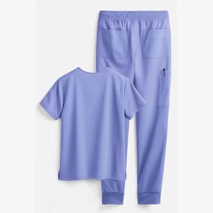 Nouvelle conception, uniformes d'infirmières en tricot écologiques, quatre poches, style Henley, ensembles d'infirmières sur mesure pour hôpital - Product Image 4