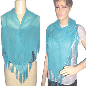 Pañuelo de Moda Triangular de Chifón con Bordado de Lujo, Elegante Chal de Encaje Floral, Ligero y Suave para Cuello y Cabeza, para Mujer, Ideal para Fiestas - Product Image 1