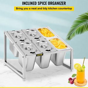 Ripiano Organizer regolabile in acciaio inossidabile a 2 livelli 13.8 porta spezie espandibile \ "-23.6 \" per contenitori per alimenti per dispensa da cucina - Product Image 2