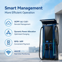 Chargeur rapide DC double pistolet 160kW 240kW avec écran publicitaire et affichage numérique GBT CCS2 IP55 extérieur