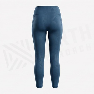 High Waist Womens Gym Leggings Knitted Training Sports Fitness Workout Sublimation Design Running Tights Activewear - Product Image 2
