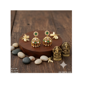 Pendientes Indios Premium para Novias, con Acabado en Oro Antiguo y Estilo Étnico para Grandes Eventos de Recepción - Product Image 5