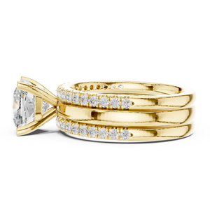 แหวนทองสไตล์อินเดียสำหรับผู้หญิงเครื่องประดับอัญมณี10K ประดับเพชร - Product Image 4