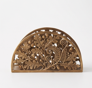 Porta Servilletas de Metal con Diseño Único de Bosque, Texturizado, para Cocina, Comedor, Vajilla - Product Image 1