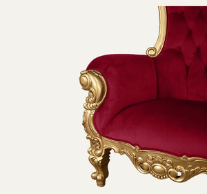 Silla de Trono de Madera de Caoba Sólida de Lujo con Diseño Real Clásico, Duradera para Sala de Estar y Apartamento - Product Image 5