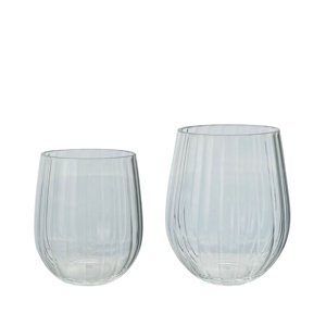 Copas de Vino sin Tallo de Plástico con Diseño Acanalado de Color Personalizado para Fiestas en Casa y Restaurantes - Product Image 3